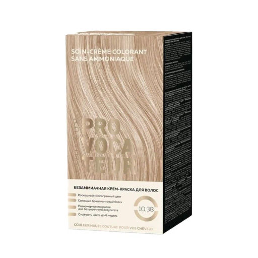 PROVOCATEUR COULEUR Краска безаммиачная д/волос 10.38 Кремовый шелк 40/80/15мл