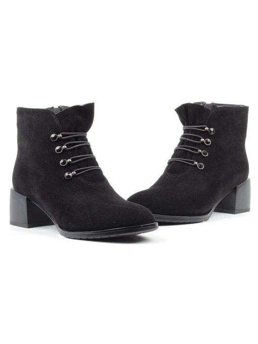 04-M20-6117 BLACK Ботинки женские зимние (натуральная замша, натуральный мех) - Фабричный китай фото 10