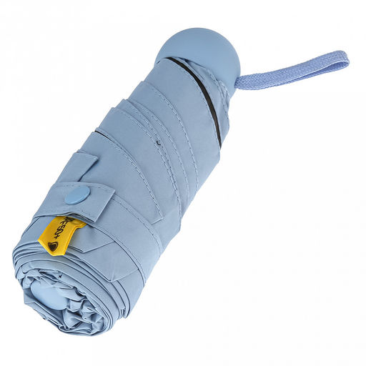 Зонт-мини механический Палитра UPF50+ ткань эпонж (полиэстер) + черное УФ-покрытие, 6 лучей, д/купола 90см, 5 сложений, 18см в сложенном виде, механизм против ветра, ручка с покрытием soft-touch, цвет голубой, 218гр (Китай) - Домашняя Мода фото 7