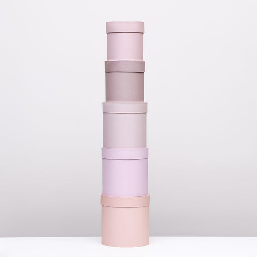 Набор шляпных подарочных коробок 5 в 1 Пудра,20?20?20?13.5?13.5?13.5 см - UPAK LAND фото 3