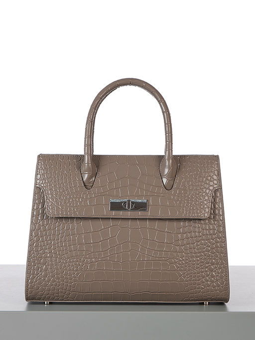 LACCOMA сумка НИ7266-серый натуральная кожа хлопок фото 3