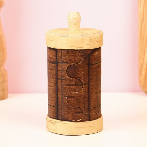 Туес для специй «Соль», 6×6×12 см, береста