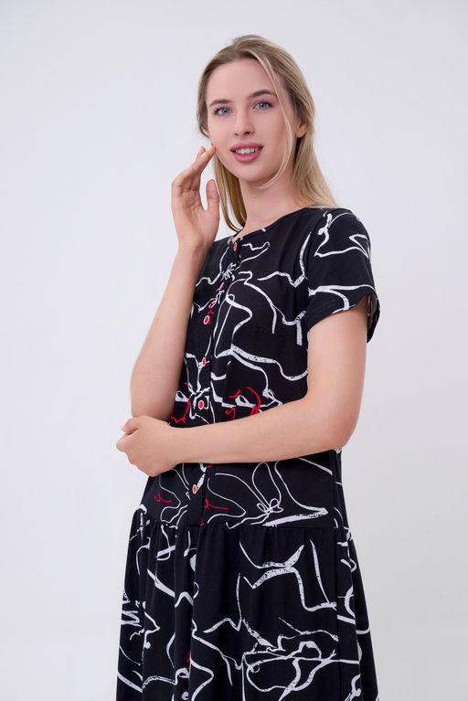 Платье женское из кулирки Кармелита зигзаг - Амадэль фото 8