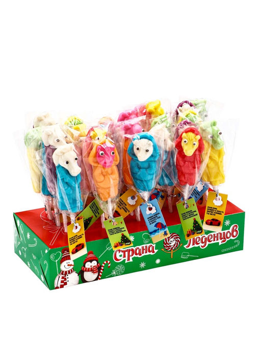 Карамель на палочке новогодний Конь в одежде