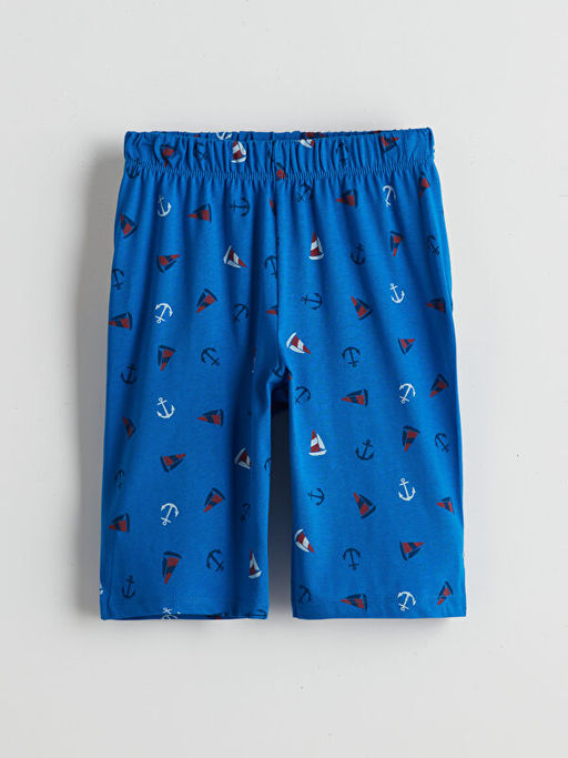 Beli Lastikli Bask?l? Erkek ?ocuk Pijama Alt 2li