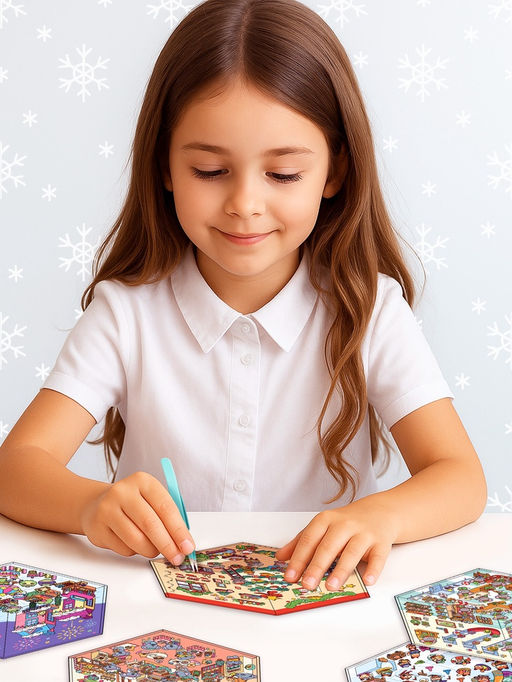 Книжное комплектное издание "Новогоднее настроение в наклейках"