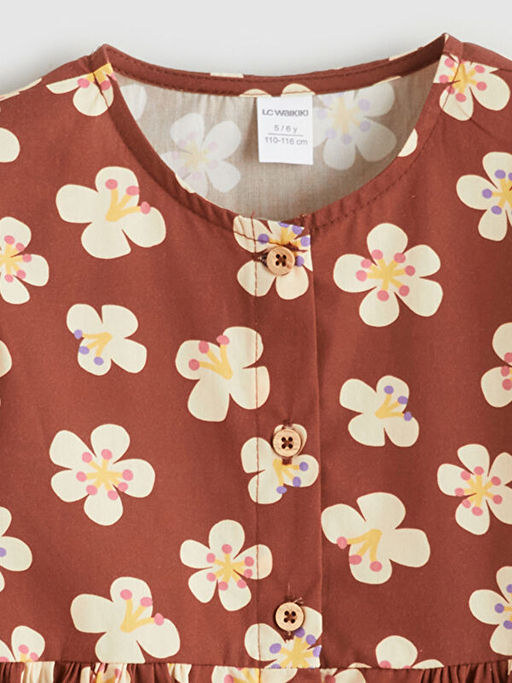 ?i?ekli F?rf?rl? K?z ?ocuk Elbise