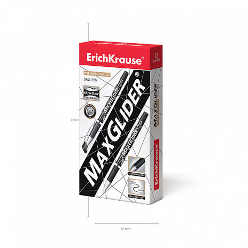 АКЦИЯ Цена за 12 шт. Ручка шариковая ErichKrause MaxGlider® Stick&Grip 0.7, Ultra Glide Technology, цвет чернил черный (в коробке по 12 шт.)  фото 5