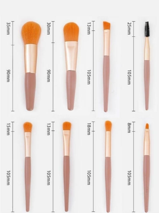 Набор кисточек для макияжа 8 шт. с чехлом - Buro фото 4