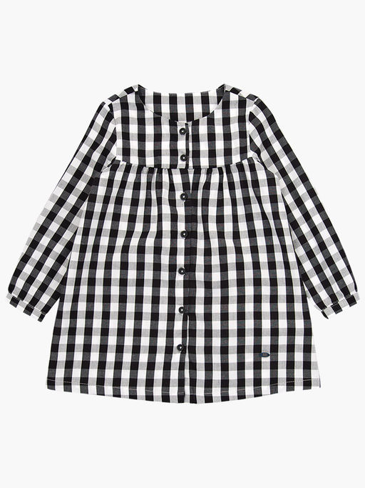 Платье на пуговицах в клетку UD 4857 черная клетка - Mini maxi фото 3