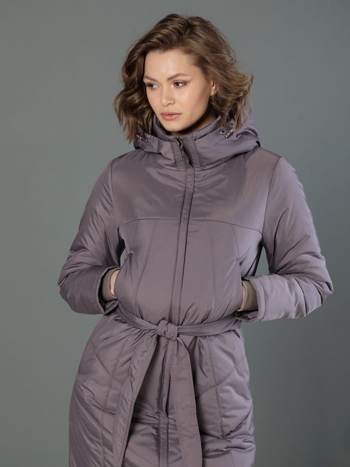 Пальто дем. серо-сиреневый - Dizzyway фото 3