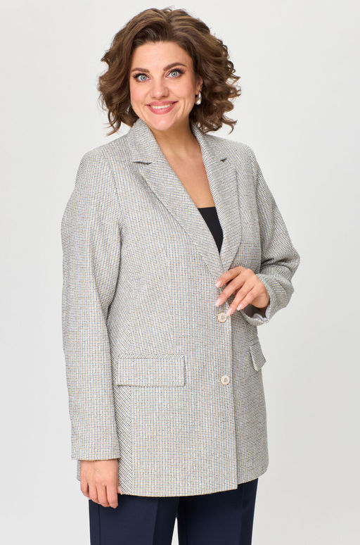 Жакет БелЭльСтиль 762 молочно-синий фото 4