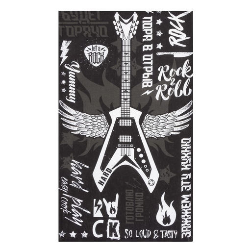 Набор кухонных полотенец Доляна Les't rock, 35х60 см - 4 шт, 100% хл  фото 3