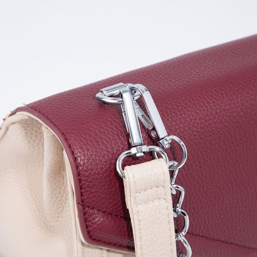 Сумка-мессенджер на клапане, цвет коричневый/бордовый - Simaland фото 4