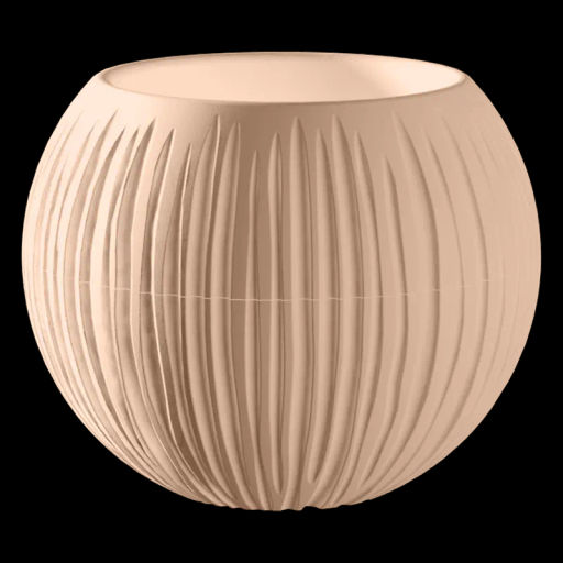 Кашпо для цветов пластиковое 1,7л d-13,5см "Сфера" Пудровый