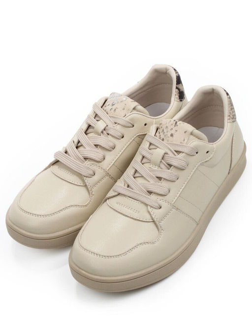03-A1019-5 BEIGE Полуботинки спортивные женские (натуральная кожа)