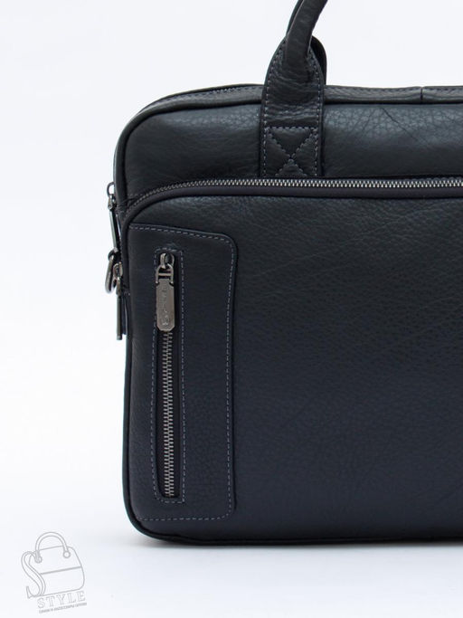 Портфель мужской кожаный 0991Z black Zinimsk