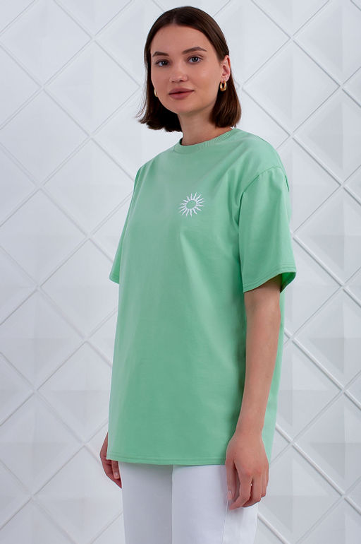 Арт. 3189 Футболка женская 42-48 (4 шт) Цвет:салатовый - Калинка фото 16