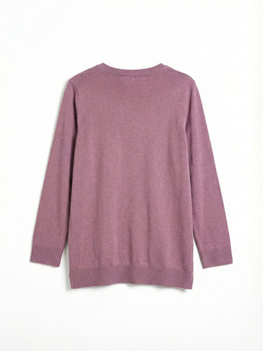 Bisiklet Yaka Baklava Desenli Kad?n Triko Kazak