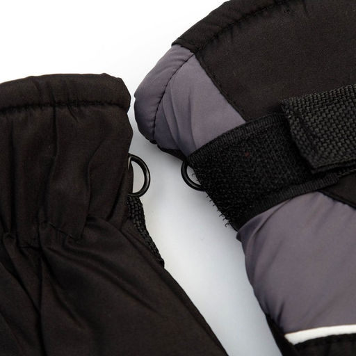 Перчатки зимние детские MINAKU, цв.серый/чёрный, р-р 16 (18 см)  фото 4