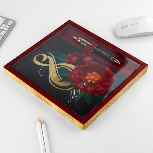 Подарочный набор С 8 марта 2-а цветка: ежедневник 80 листов и ручка - Artfox фото 12