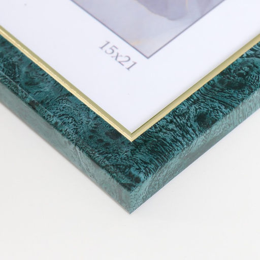 Фоторамка пластик "Офис 8" 15х21 см, малахит (пластик)