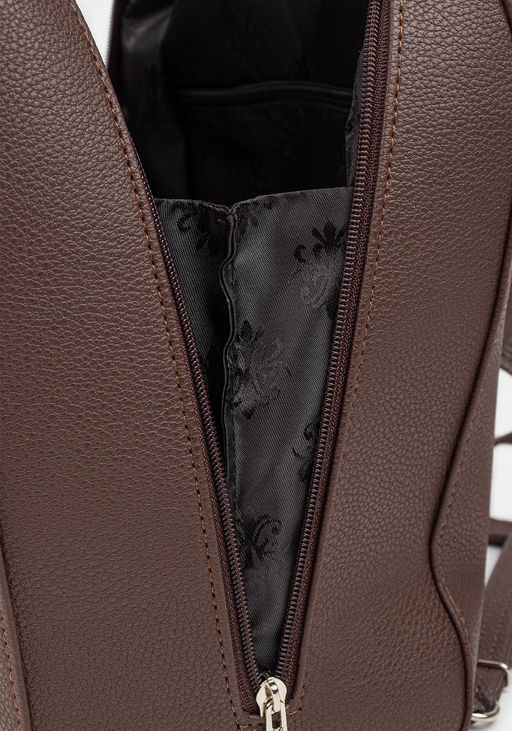 Рюкзак Модель №1528 | кожзам | зернистая | коричневый | Р900-2 | 31844 - L-craft фото 7