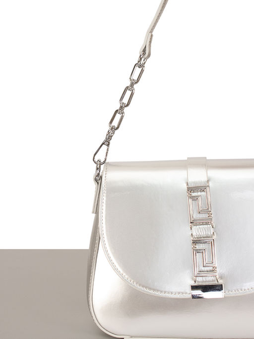 LACCOMA сумка Y2103-1-серебристый натуральная кожа полиэстер  фото 3