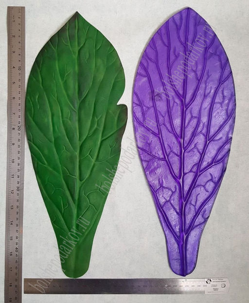 Молд лист пион XXL (44*17 см) 8889 - Больше подарков фото 2