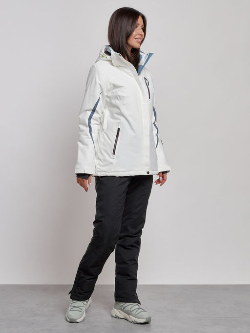 Горнолыжный костюм женский зимний белого цвета 03350Bl - Chunmai фото 3