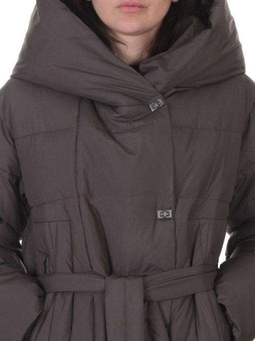 A625 GRAY/BROWN Пальто зимнее женское (200 гр. био-пух)
