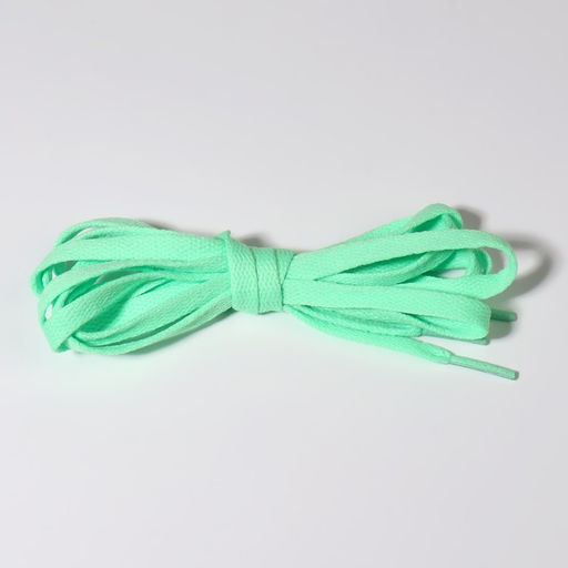 Цена за 10 шт. Шнурки для обуви, пара, плоские, 8 мм, 120 см, мятные