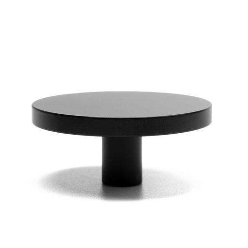 Ручка-кнопка CAPPIO, d=44 мм, h=20 мм, латунь, цвет черный