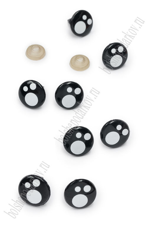 Фурнитура "Глазки для игрушек" с заглушками 16 мм (50 шт) SF-7615