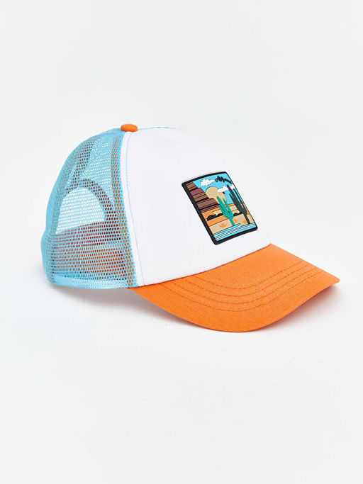 Bask?l? Erkek Bebek Kep ?apka