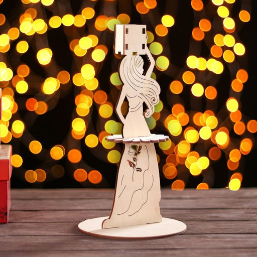 Салфетница деревянная Индийская красавица, с подставкой под зубочистки, 251313 см - Доляна фото 3