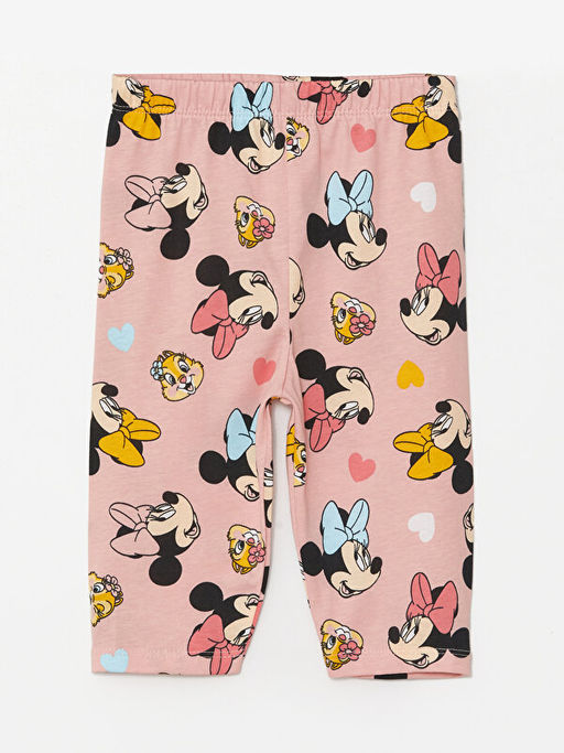 Bisiklet Yaka K?sa Kollu Minnie Mouse Bask?l? K?z Bebek Pijama Tak?m? - Waikiki фото 3