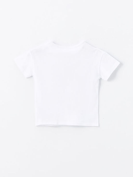 Bisiklet Yaka Bask?l? K?z Bebek Ti??rt - Waikiki фото 3