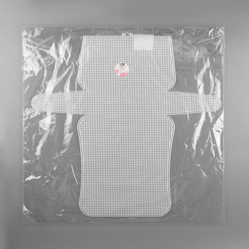 Канва-основа для вышивания сумки, пластиковая, 45×47 см, 2×2 мм, белая