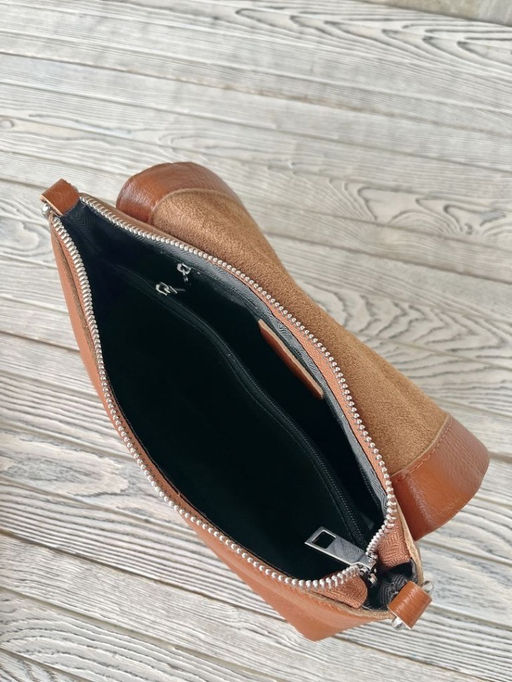 Женская кожаная сумка через плечо 8722-9 Кэмл - Sergio valentini фото 7