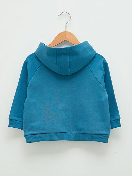 Kap??onlu Uzun Kol Basic Erkek Bebek Fermuarl? Sweatshirt - Waikiki фото 2