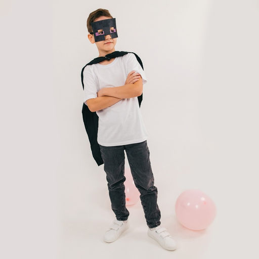 Карнавальный набор «Кубо-мир», плащ, маска, цвет чёрный