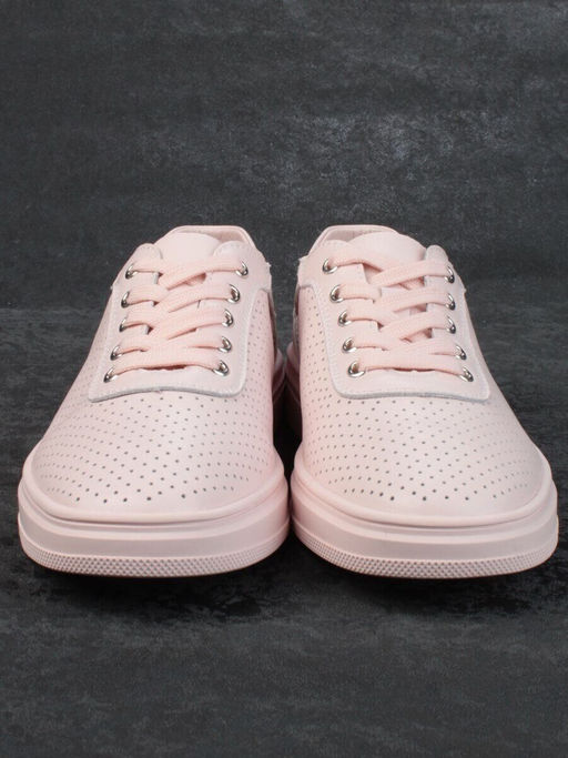 05-PDXL143-3 PINK Кроссовки женские (натуральная кожа)