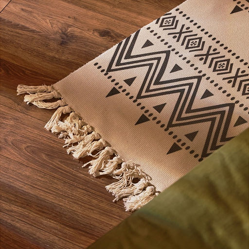 Коврик SL Home Cotton, 60150 см, чёрный, молочный, хлопок 50% - Sima-land home фото 2