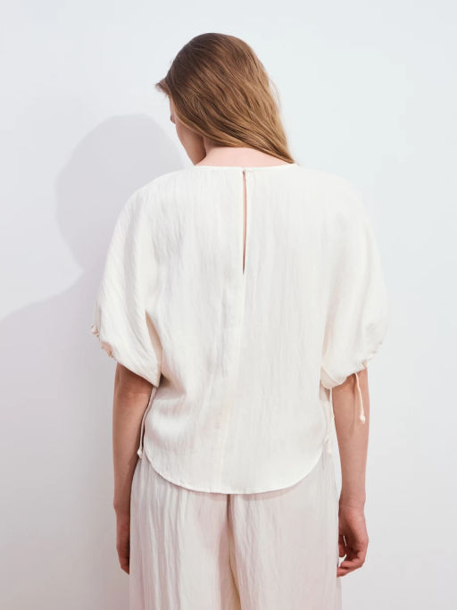 Блуза из лиоцелла с завязками на рукавах ZR2605022022-2 / Zarina