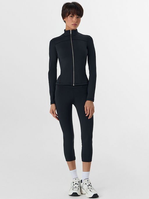 Жакет спортивный женский на молнии черный