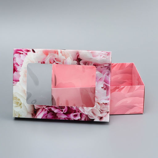 Цена за 2 шт. Коробка складная подарочная Самой нежной, 21?15?7 см с окном