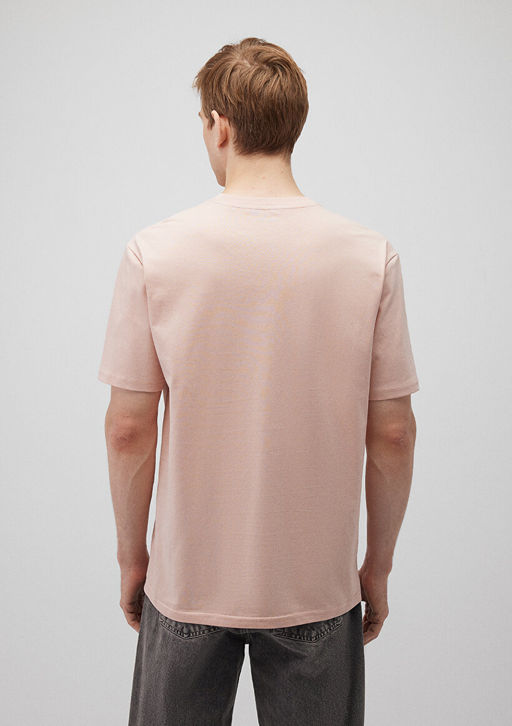 Muhur Logo Bask?l? Pembe Tisort - Mavi фото 4
