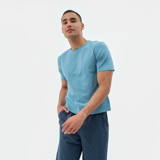 Футболка мужская MINAKU REGULAR FIT: голубая, р-р 54