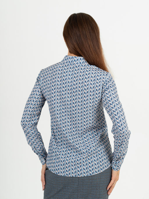 Женская рубашка с длинным рукавом приталенного силуэта - Трика фото 4